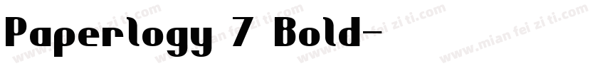 Paperlogy 7 Bold字体转换